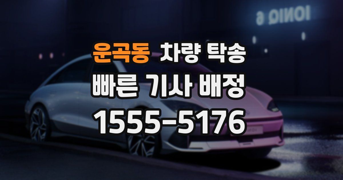 운곡동 차량 탁송