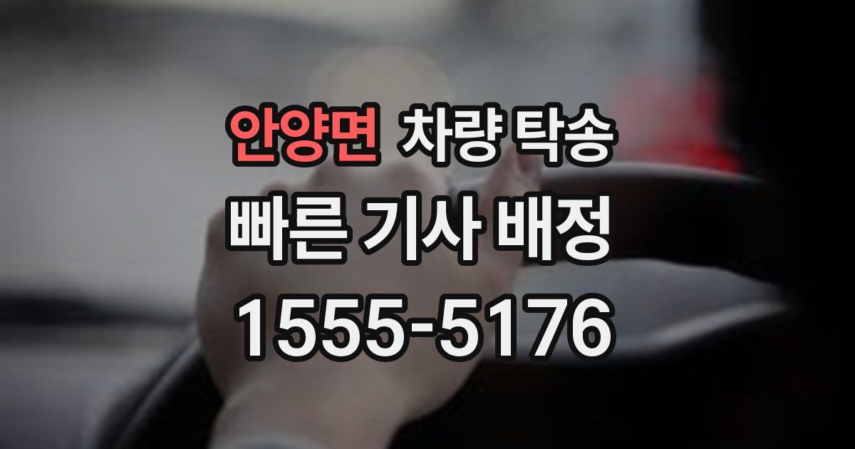 안양면 차량 탁송