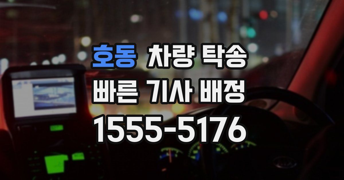 호동 차량 탁송