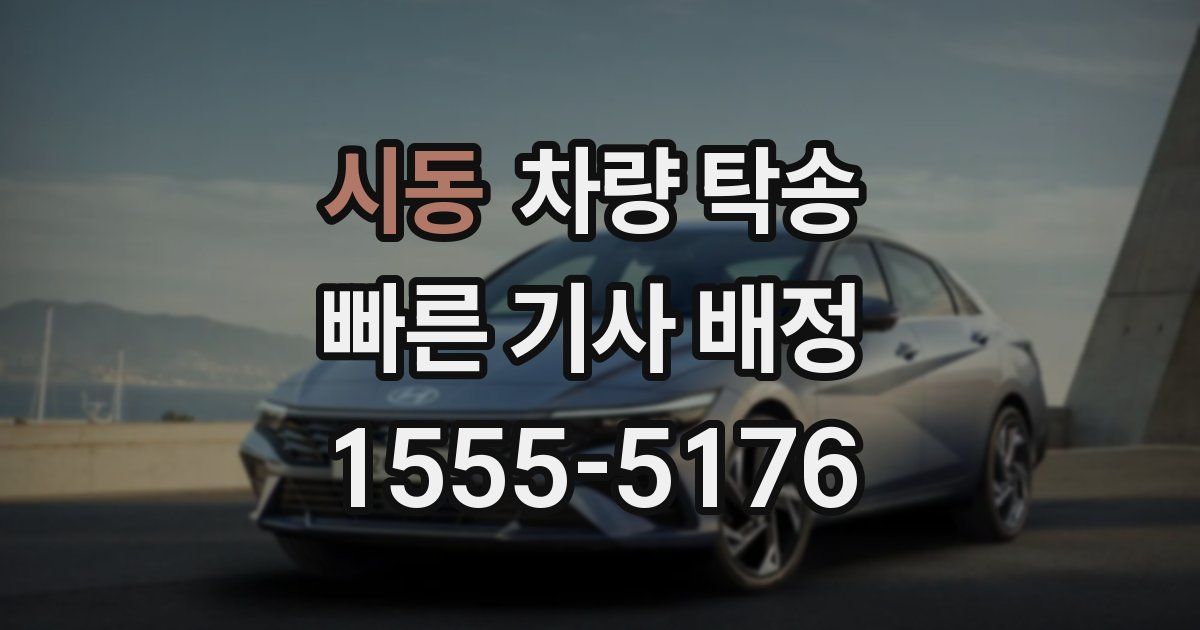 시동 차량 탁송