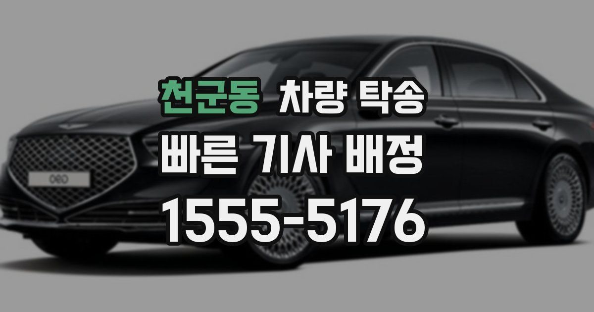 천군동 차량 탁송