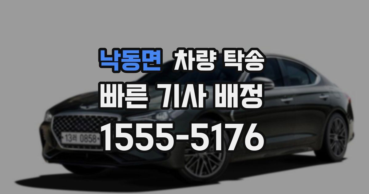 낙동면 차량 탁송