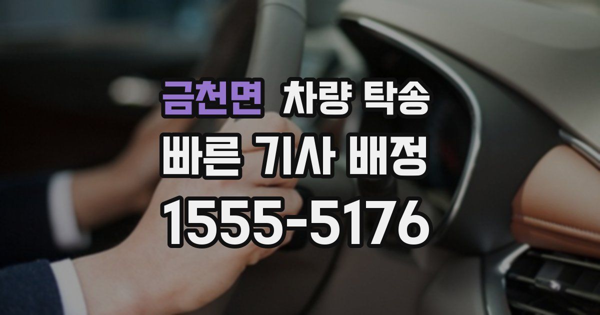 금천면 차량 탁송