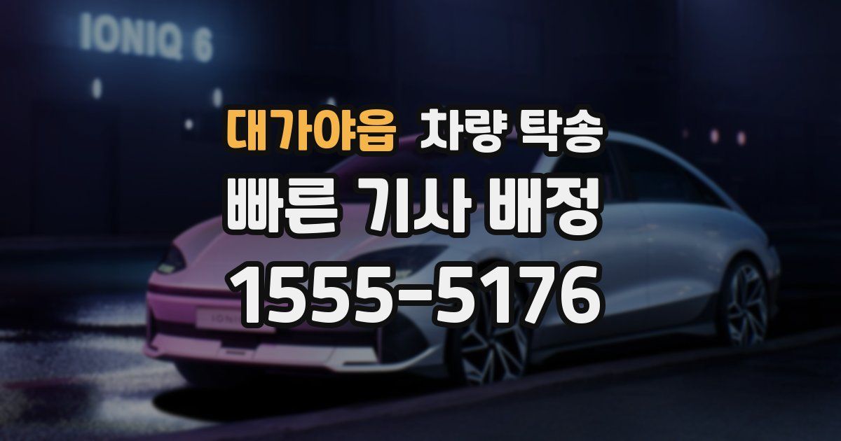 대가야읍 차량 탁송