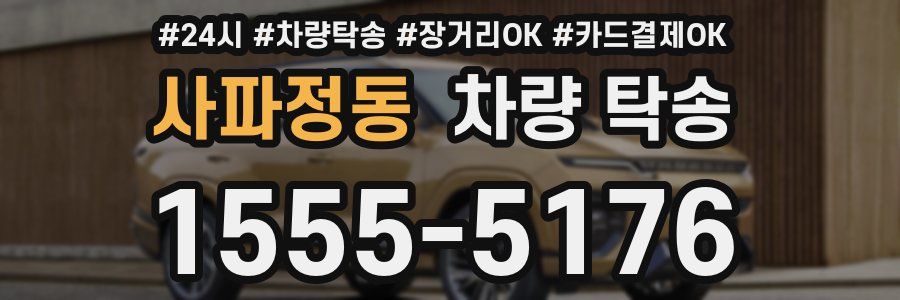 사파정동 차량 탁송