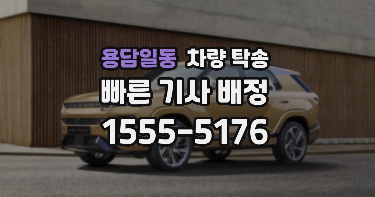 용담일동 차량 탁송