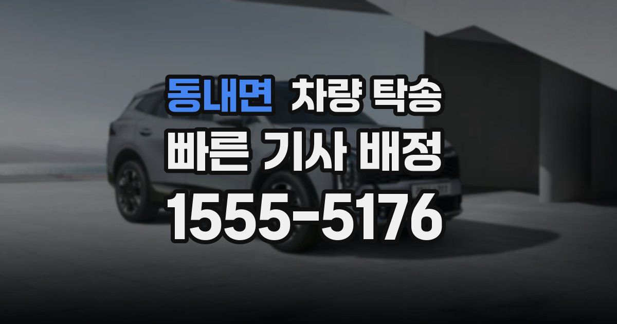 동내면 차량 탁송