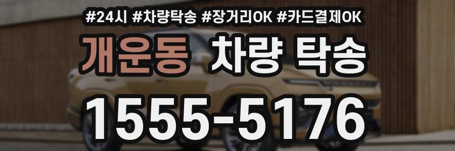 개운동 차량 탁송