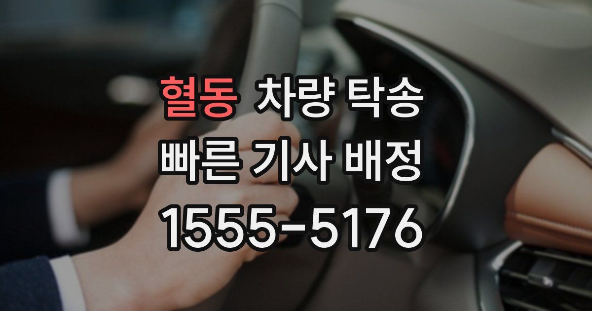 혈동 차량 탁송