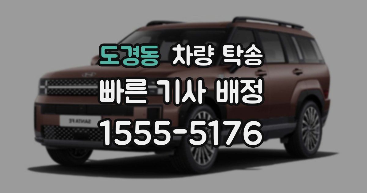 도경동 차량 탁송