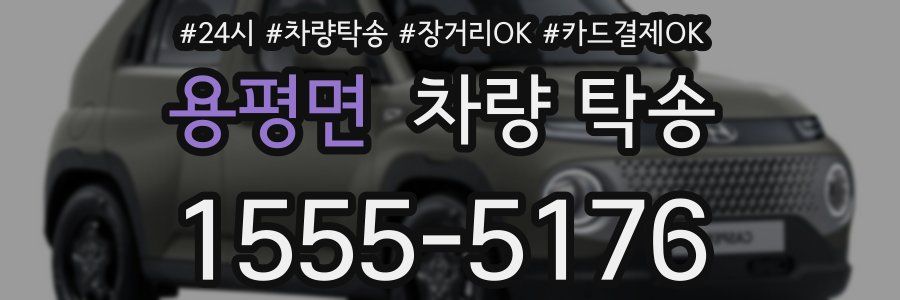 용평면 차량 탁송