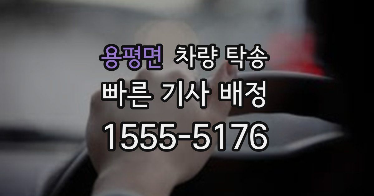 용평면 차량 탁송