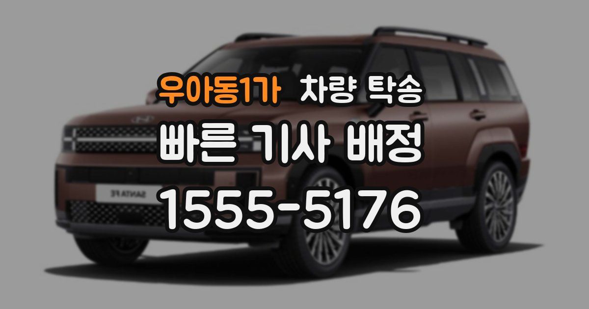 우아동1가 차량 탁송