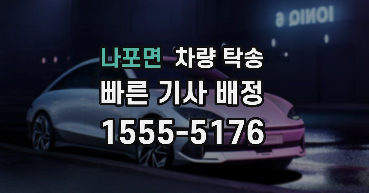 나포면 차량 탁송