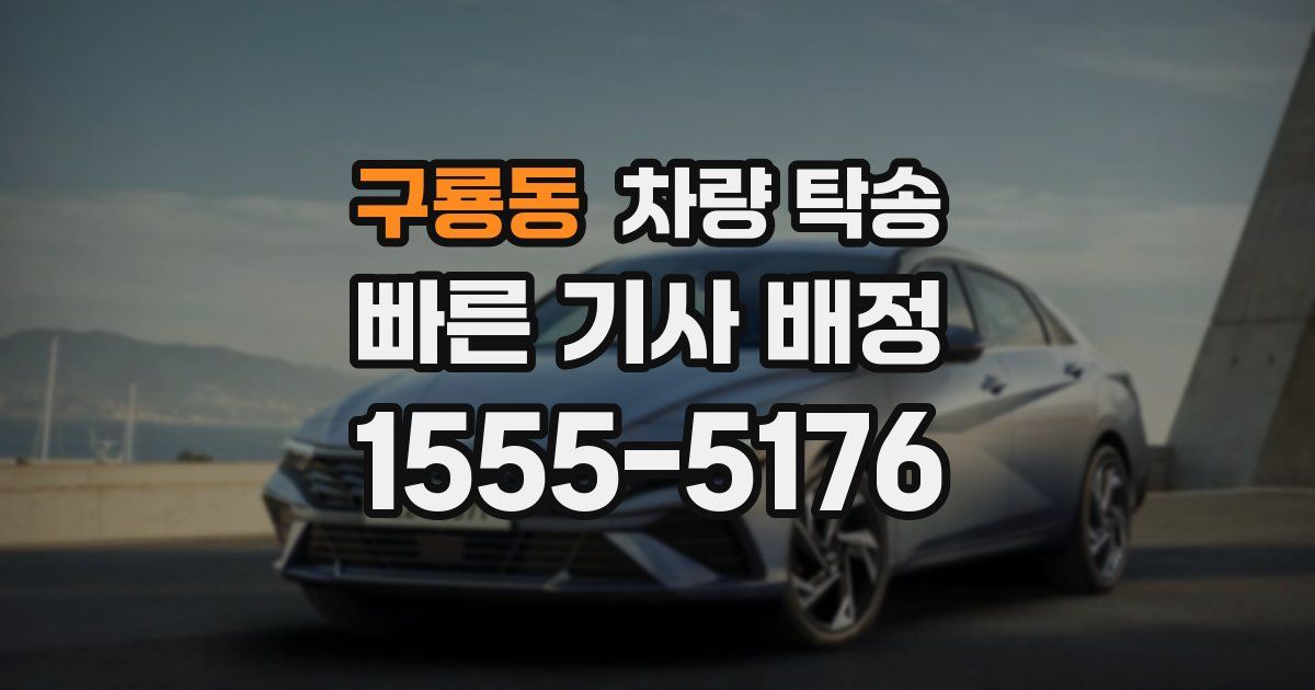 구룡동 차량 탁송