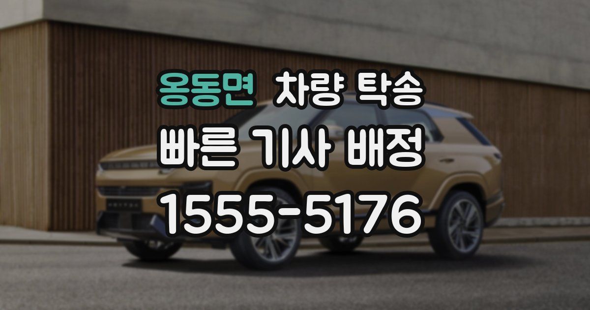 옹동면 차량 탁송