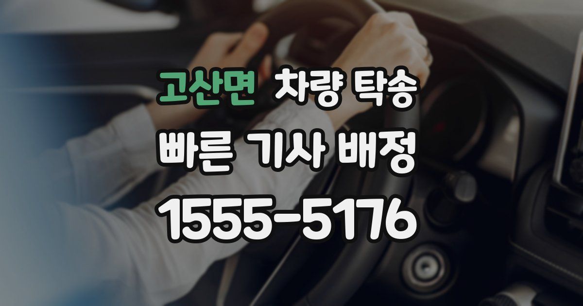 고산면 차량 탁송