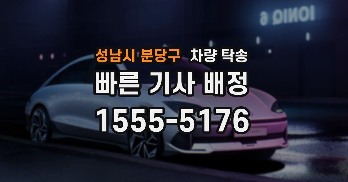 성남시 분당구 차량 탁송