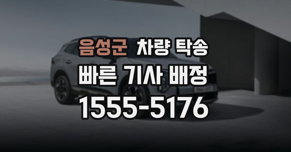 음성군 차량 탁송