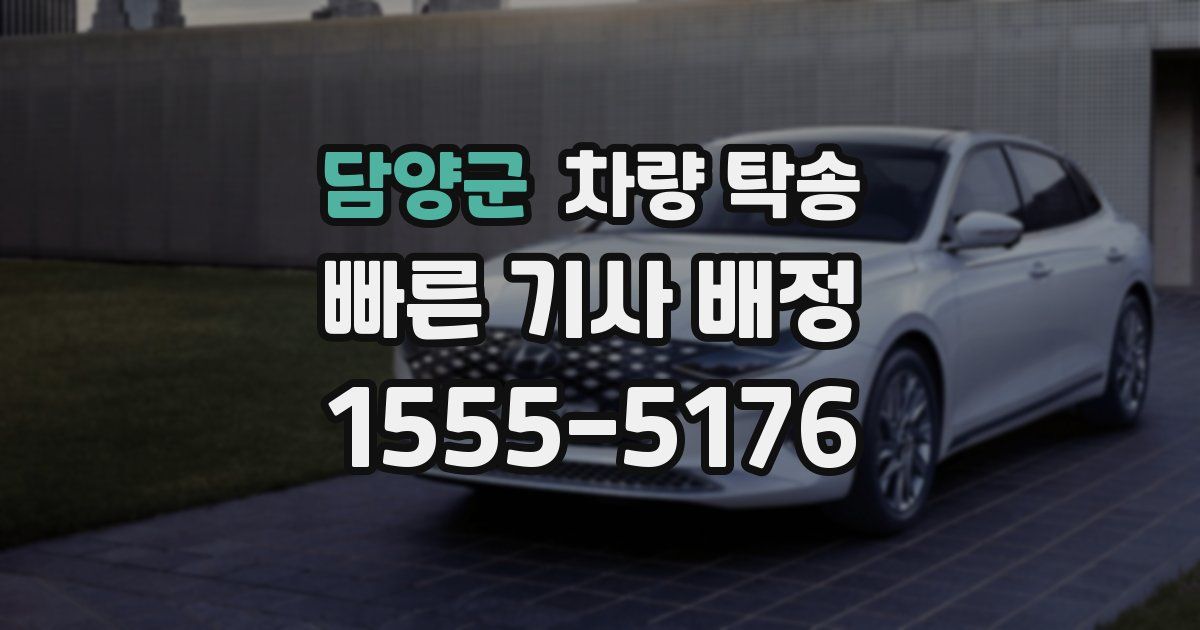 담양군 차량 탁송