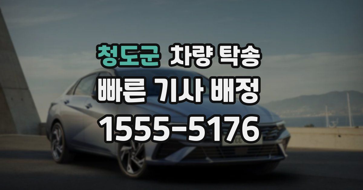 청도군 차량 탁송