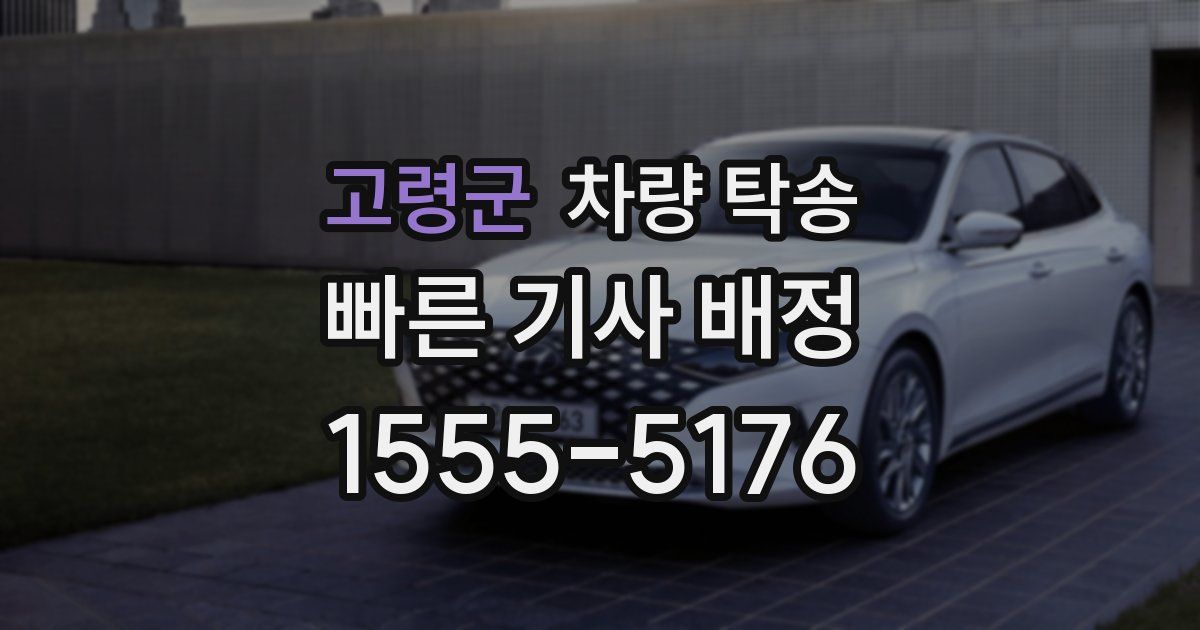 고령군 차량 탁송