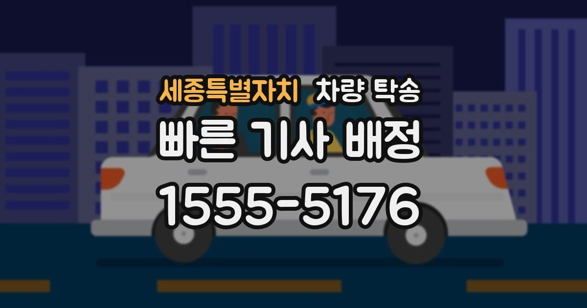 세종특별자치 차량 탁송