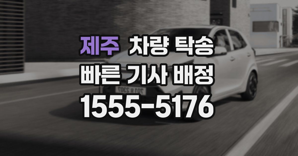 제주 차량 탁송