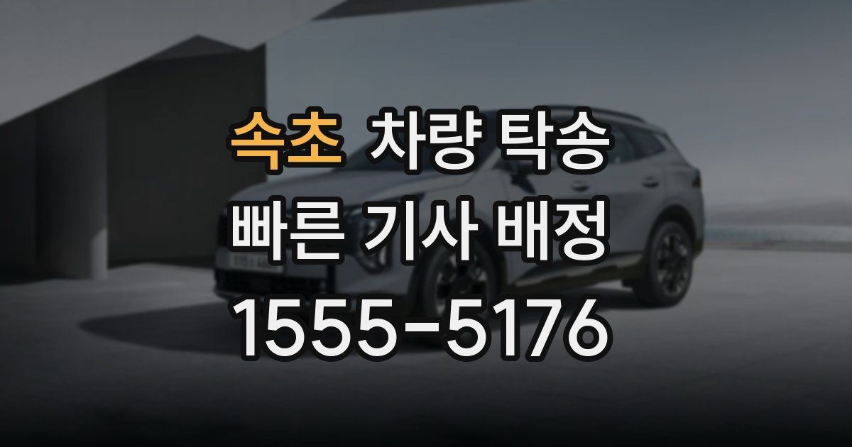 속초 차량 탁송