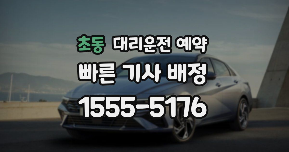 초동 대리운전 예약