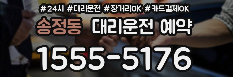 송정동 대리운전 예약