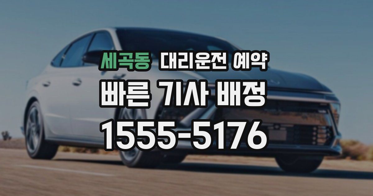 세곡동 대리운전 예약