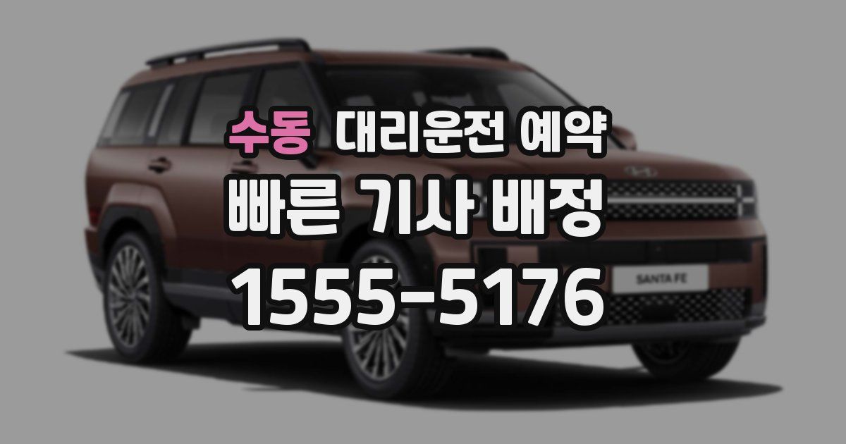 수동 대리운전 예약