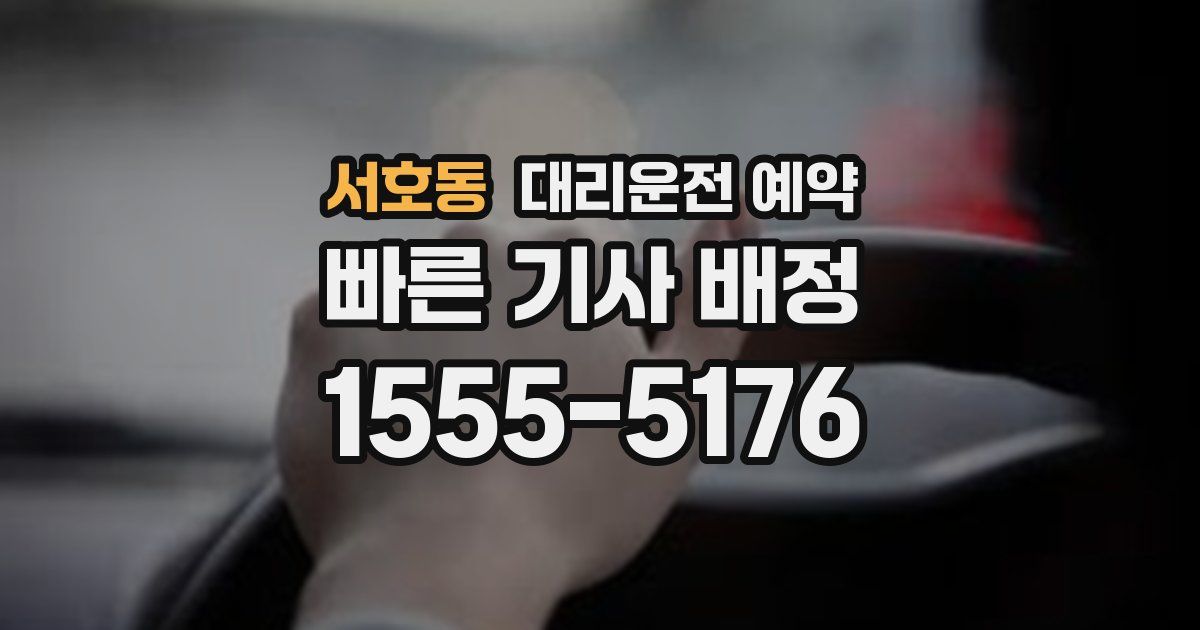 서호동 대리운전 예약
