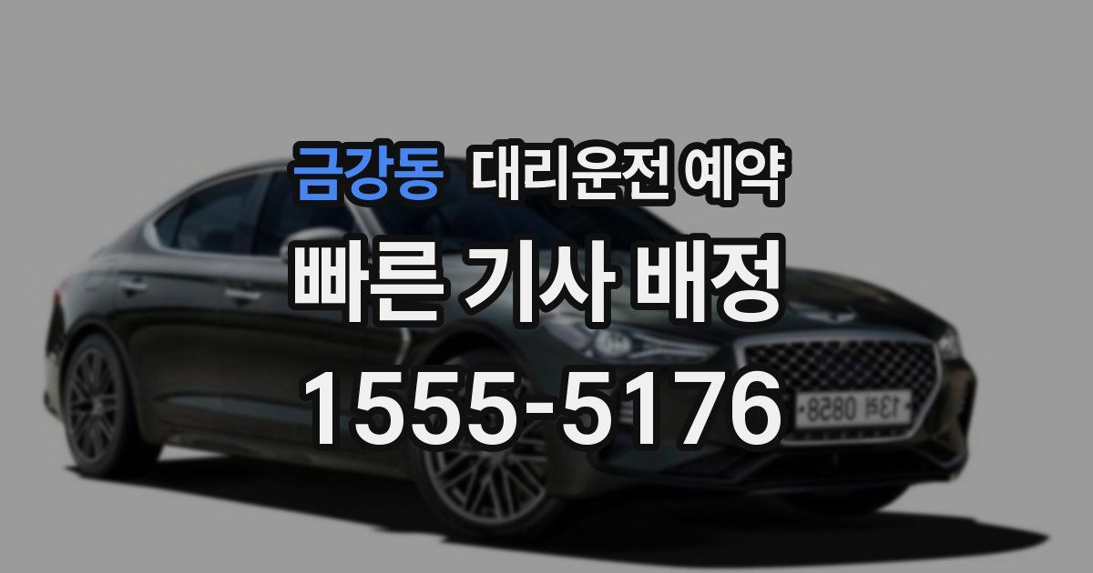 금강동 대리운전 예약