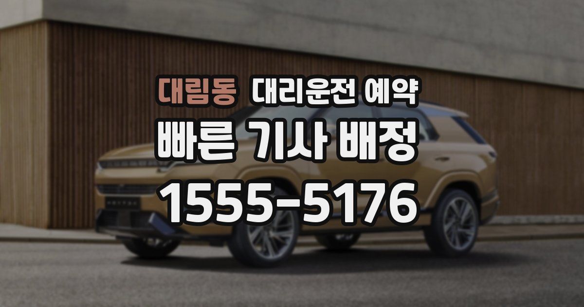 대림동 대리운전 예약