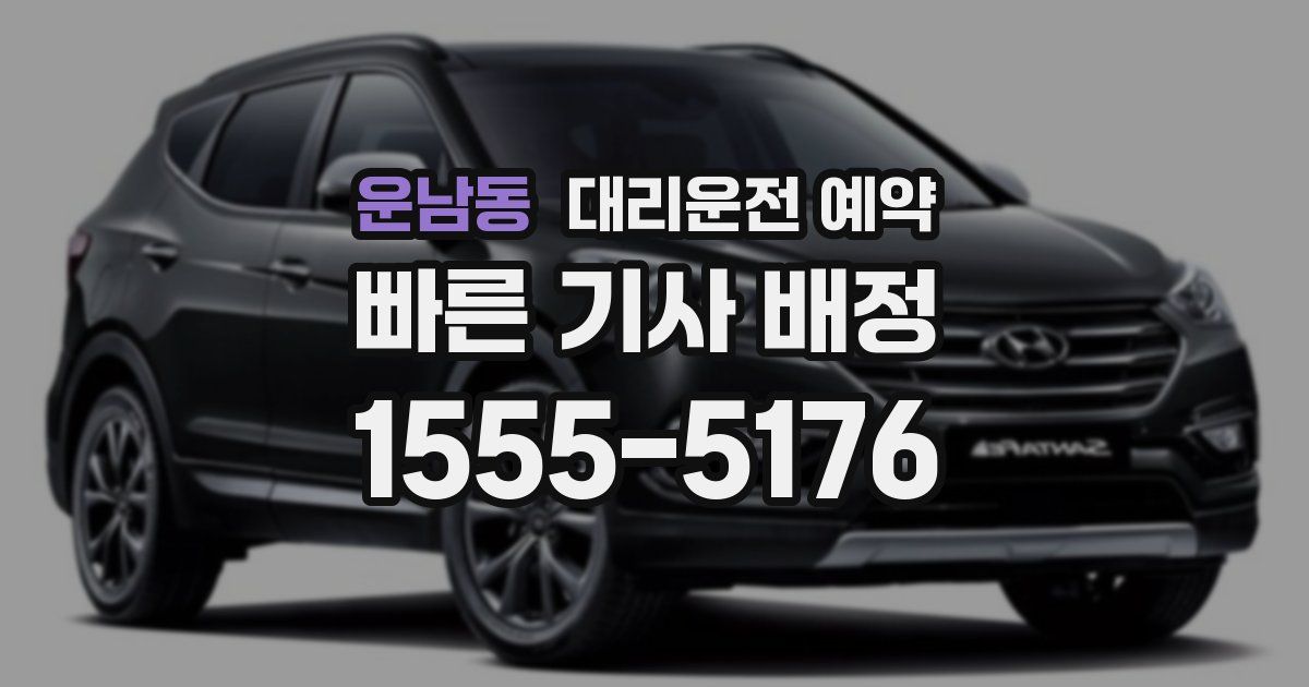 운남동 대리운전 예약