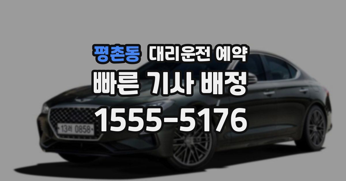 평촌동 대리운전 예약