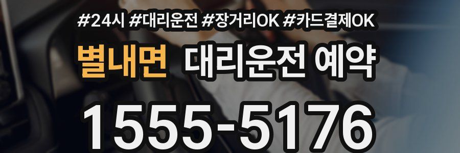 별내면 대리운전 예약