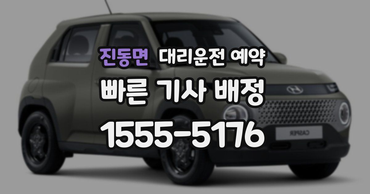 진동면 대리운전 예약