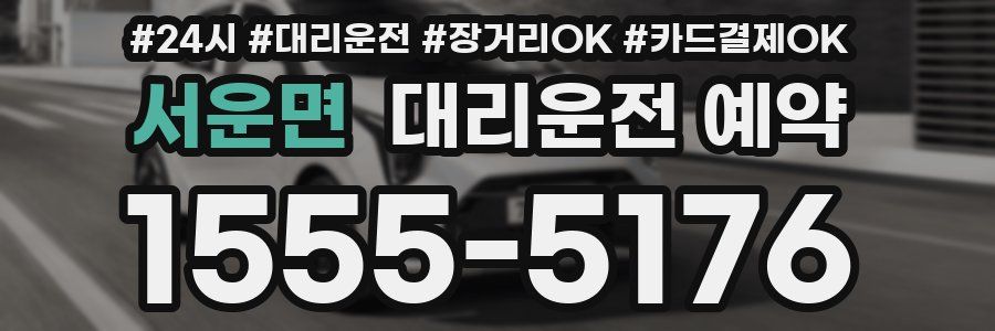 서운면 대리운전 예약