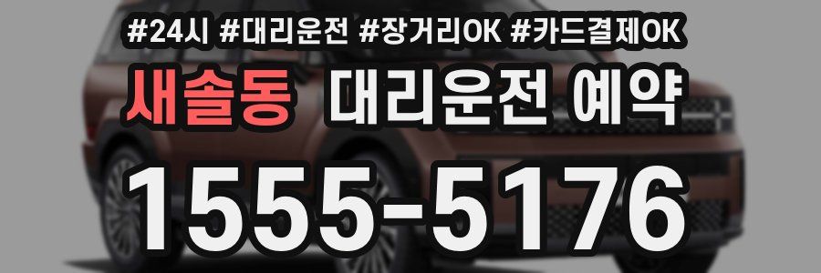 새솔동 대리운전 예약