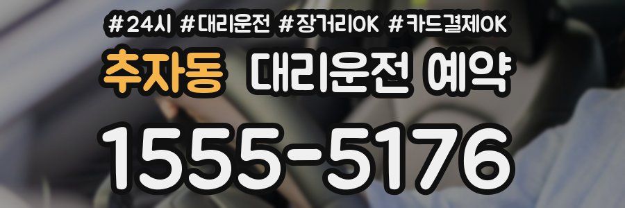 추자동 대리운전 예약