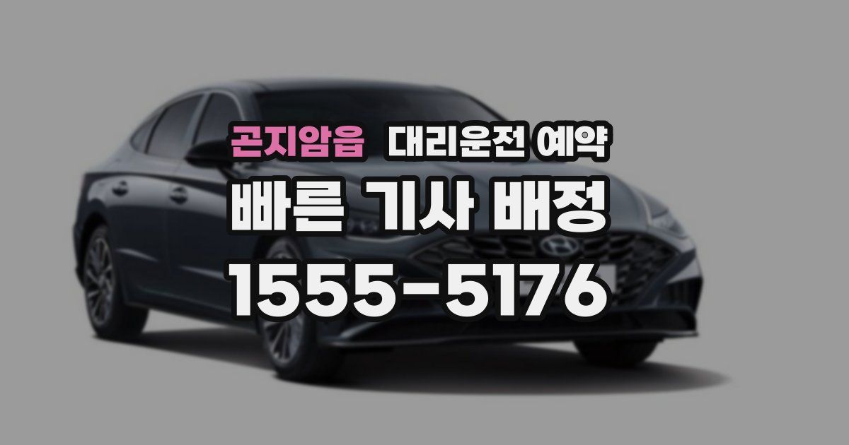 곤지암읍 대리운전 예약