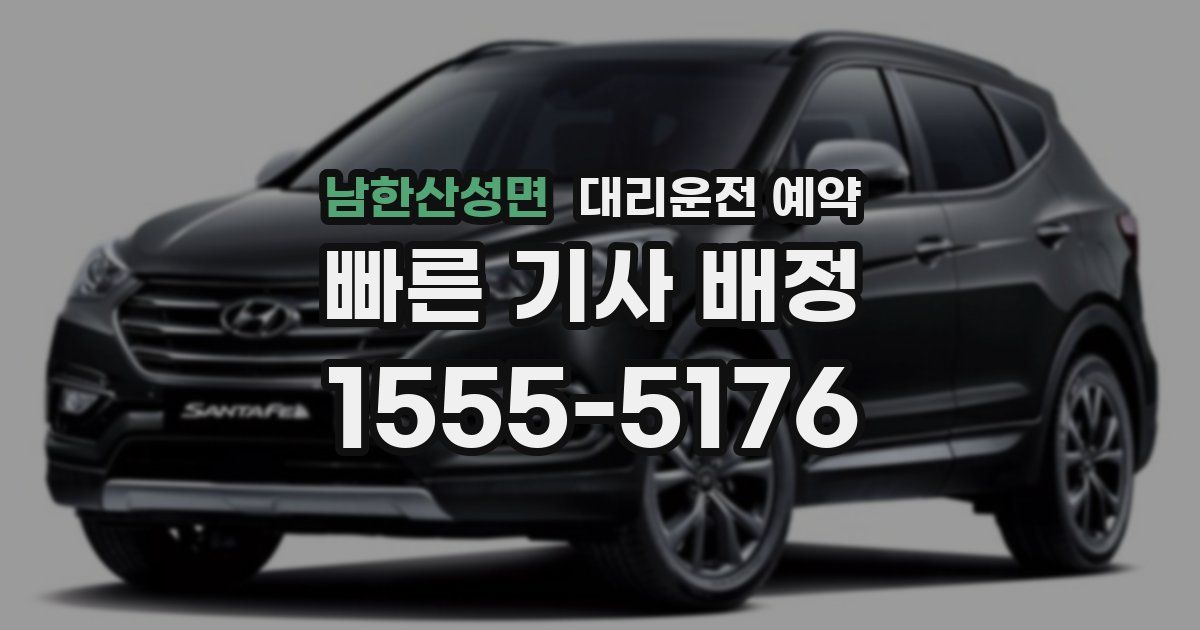 남한산성면 대리운전 예약