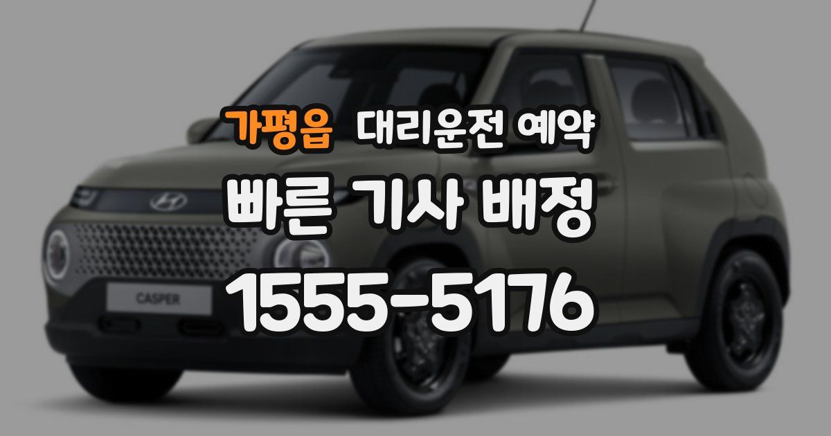 가평읍 대리운전 예약