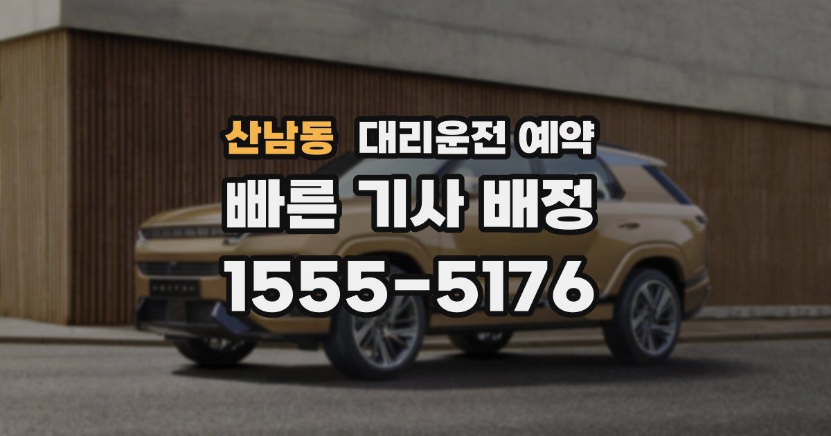 산남동 대리운전 예약