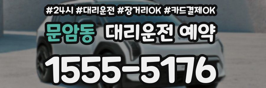 문암동 대리운전 예약
