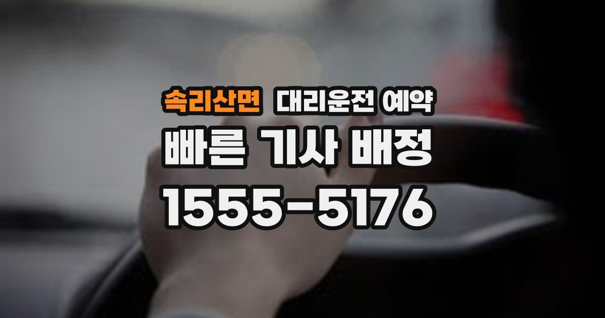 속리산면 대리운전 예약