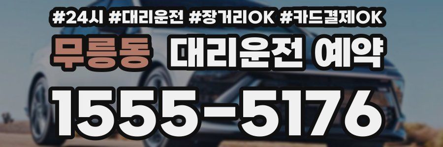 무릉동 대리운전 예약